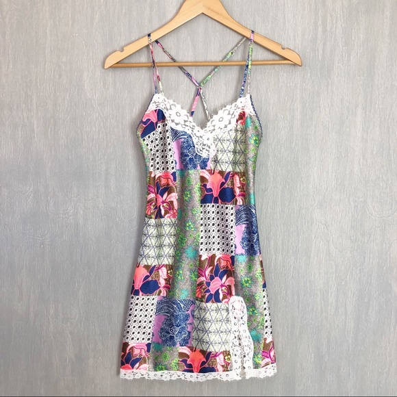 Victoria's Secret Other - Victoria’s Secret patchwork lace trim chemise XS